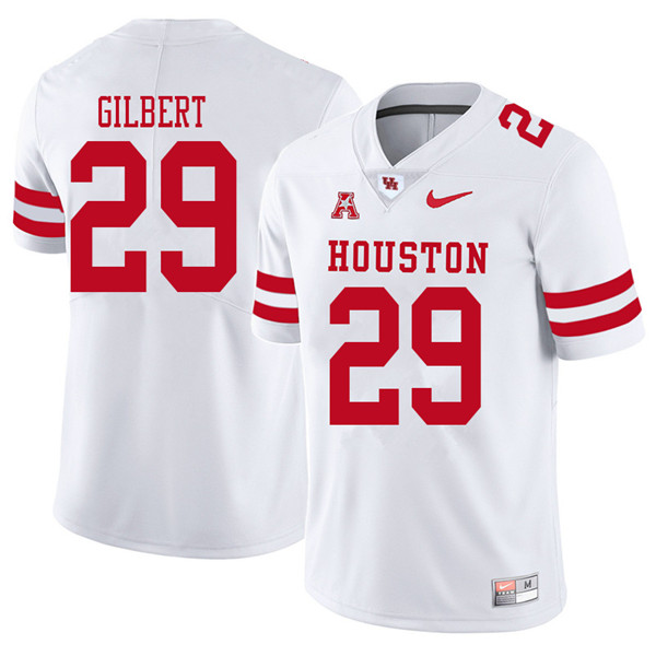 2018 Men #29 Darius Gilbert Houston Cougars College Football Jerseys Sale-White